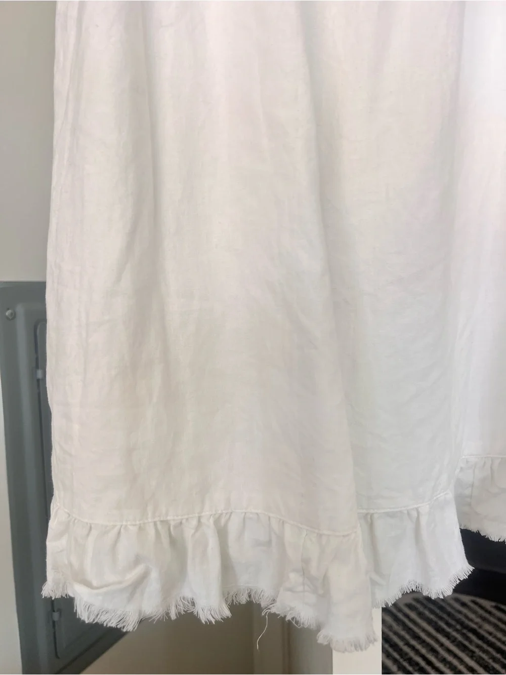 Aerie Flutter Sleeve Babydoll Tunic Dress White Size Small - Picture 3 of 11